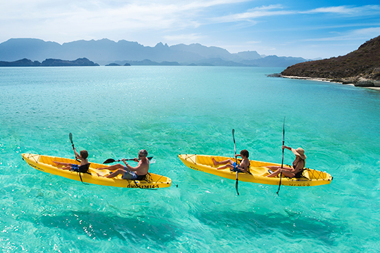 Kayak en familia en las Islas de Loreto Baja California Sur