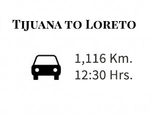 Distancia y Tiempo de Tijuana a Loreto