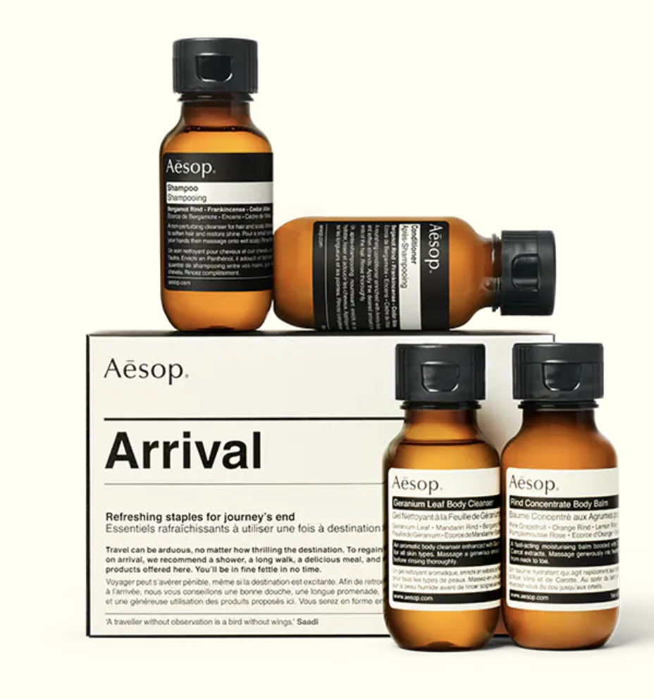 Kit de viaje de la marca Aesop